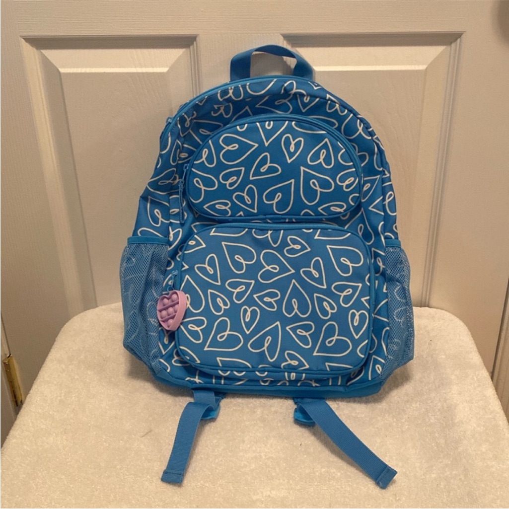 Blue Heart Pattern Backpack — image 5 of 6